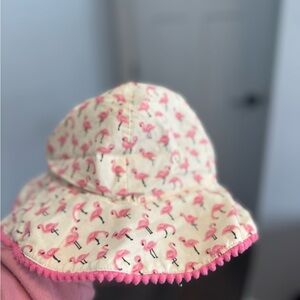 Flamingo Print Kids Sun Hat